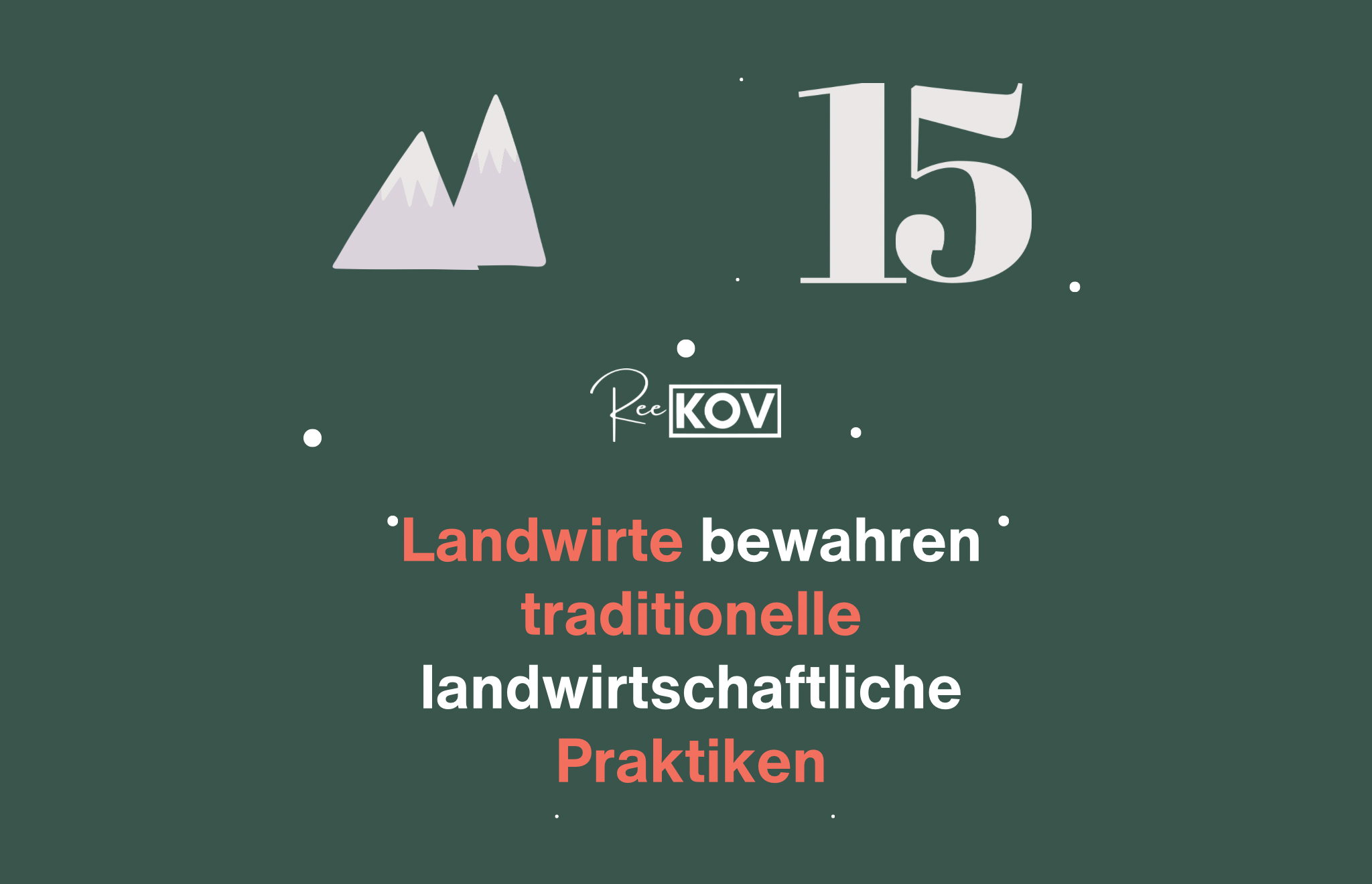 Landwirte bewahren traditionelle landwirtschaftliche Praktiken und Techniken