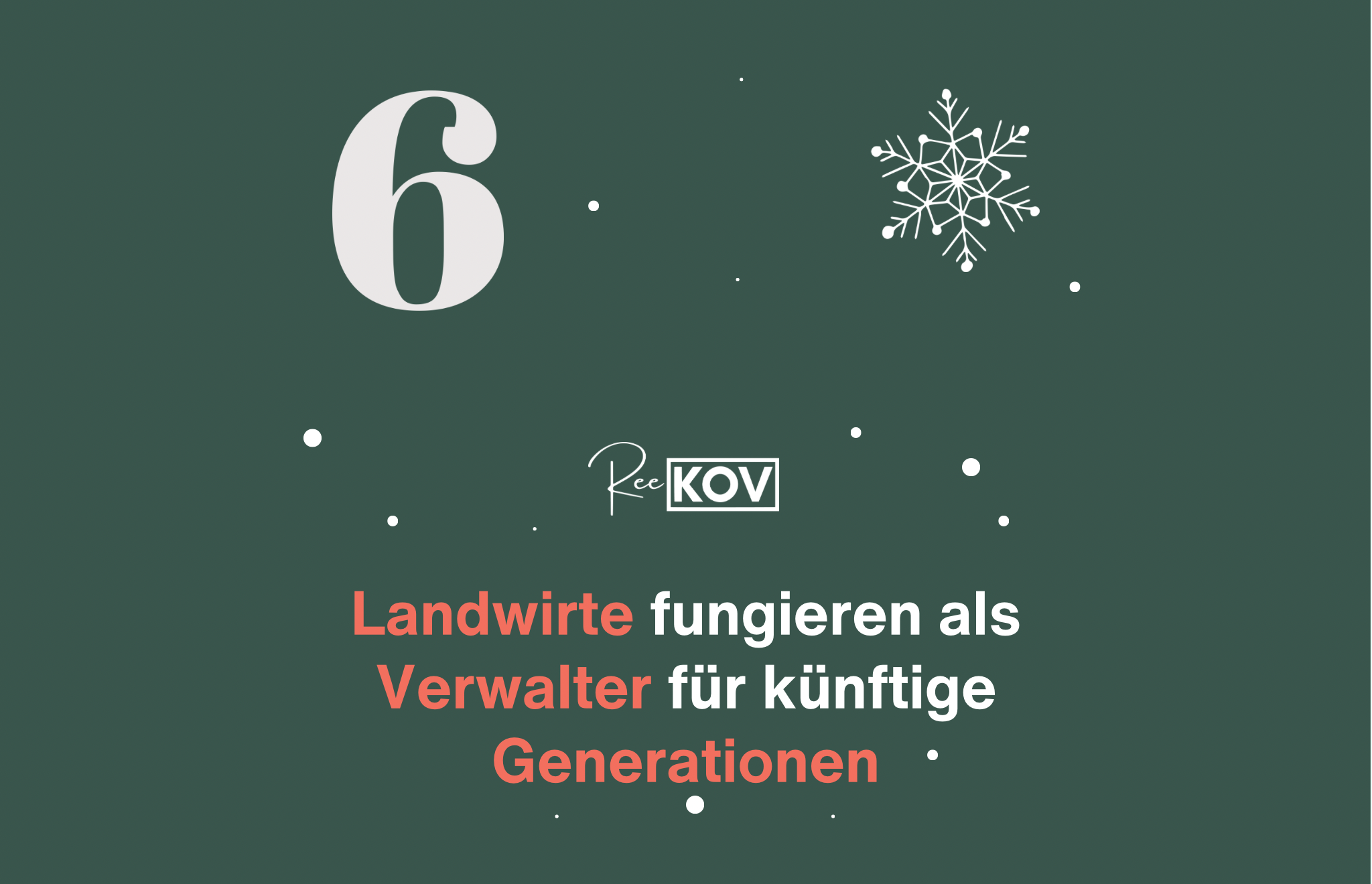 Landwirte sind nicht nur Verwalter des Landes, sondern sorgen auch dafür, dass wir Zugang zu frischen, gesunden und nahrhaften Lebensmitteln haben.