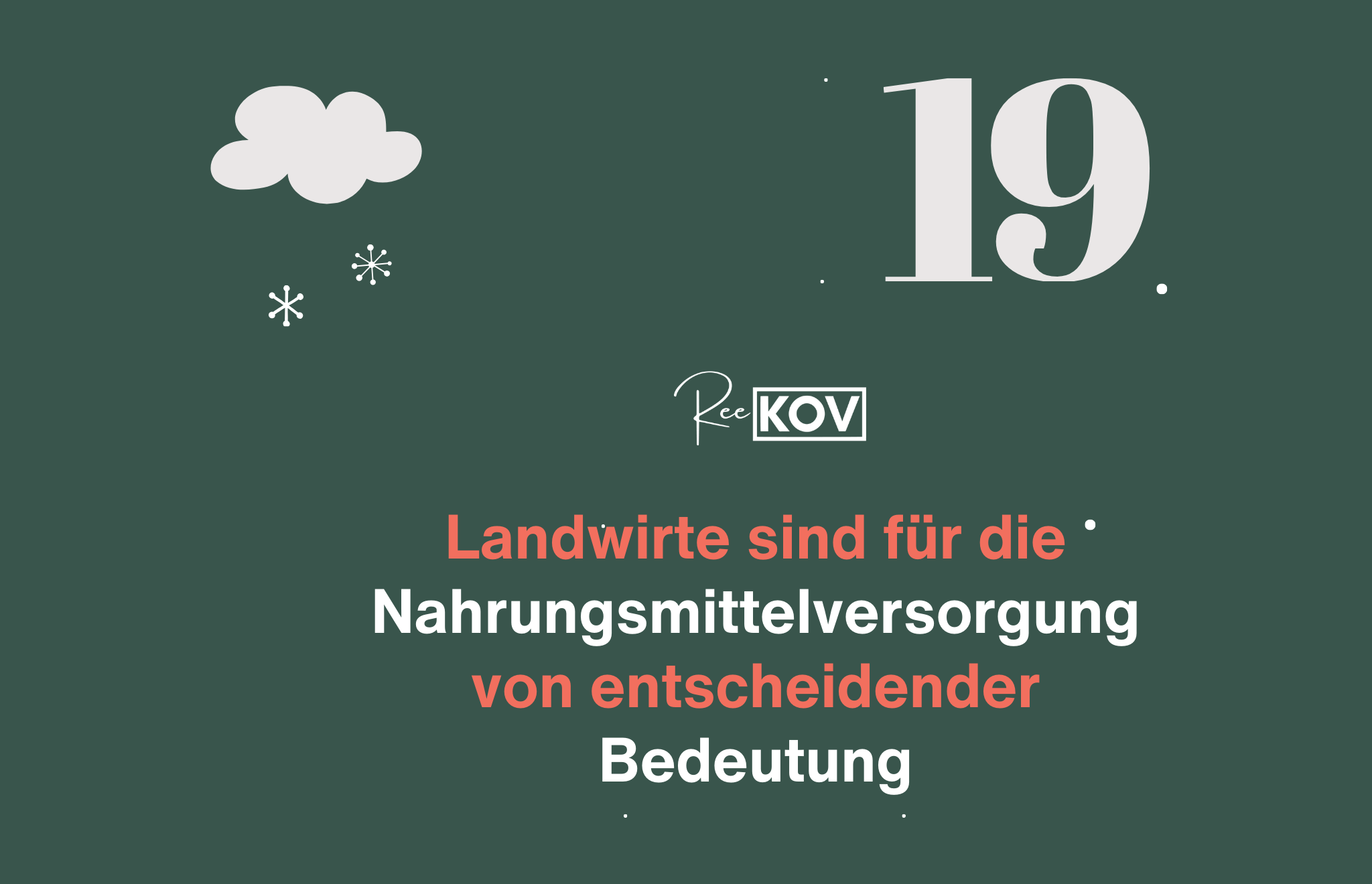 Landwirte sind für die Nahrungsmittelversorgung von entscheidender Bedeutung