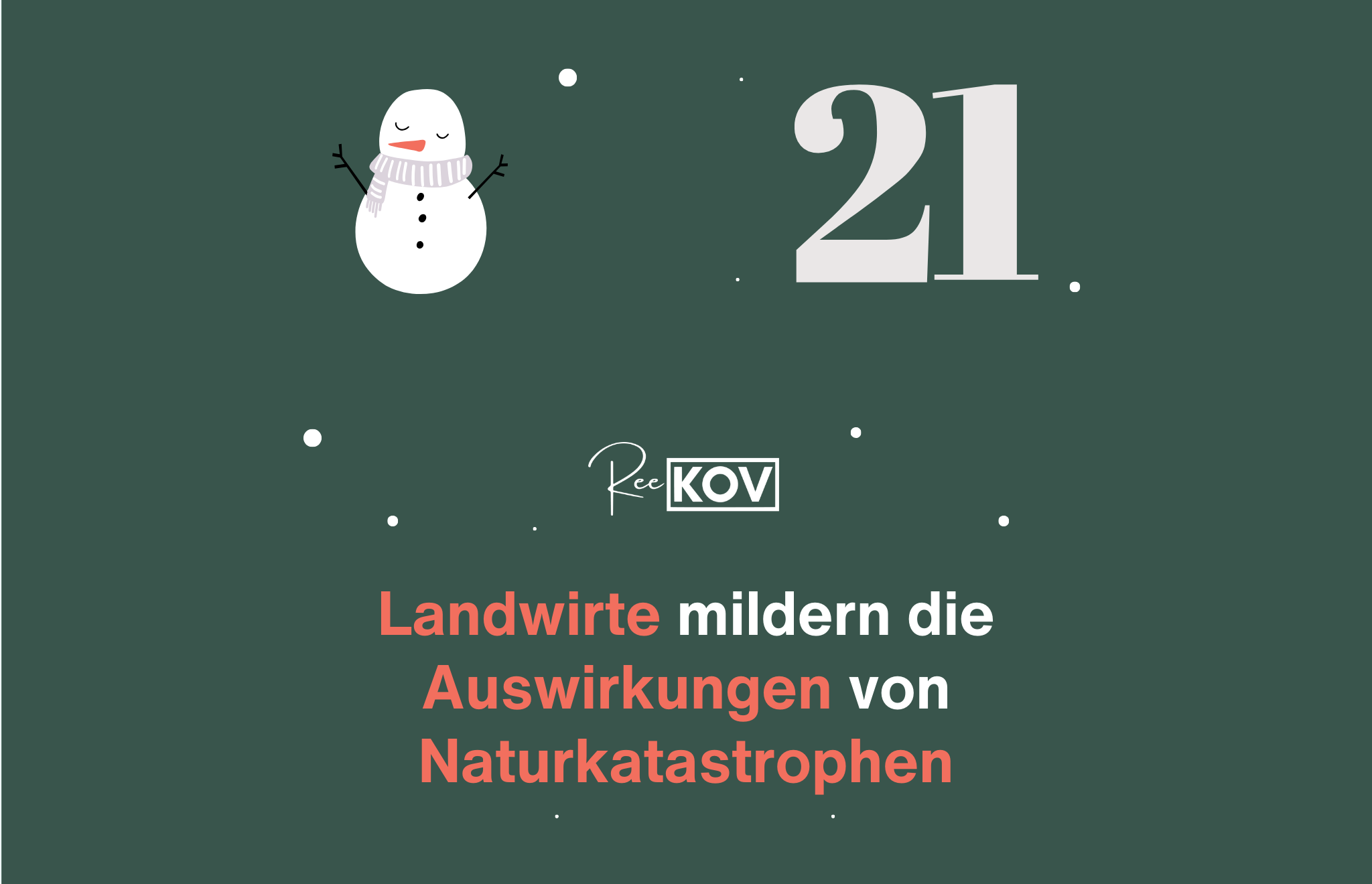 Landwirte mildern die Auswirkungen von Naturkatastrophen